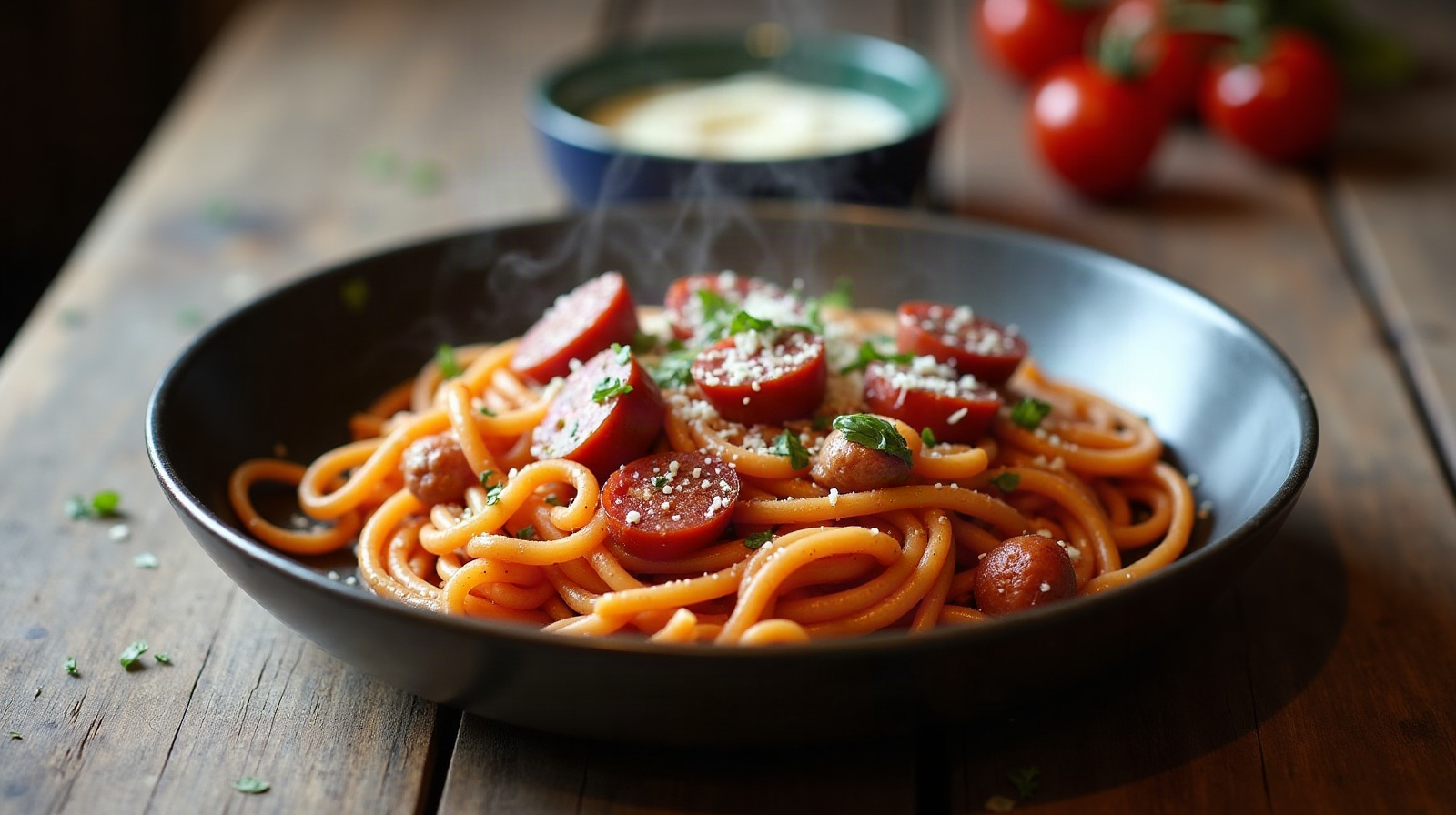 Weeknight Tomato and Sausage Pasta. Tomatoes are at their peak right now in South Dakota, and there's no better reason to build an entire dinner around them. This is a straightforward skillet pasta that comes together in under 30 minutes, the kind of meal that