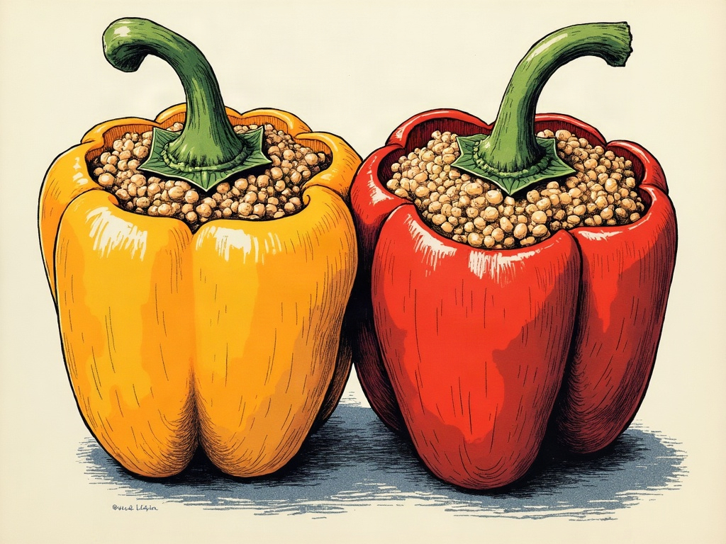 Illustration for "Brookings: Sheet Pan Sausage and Peppers"