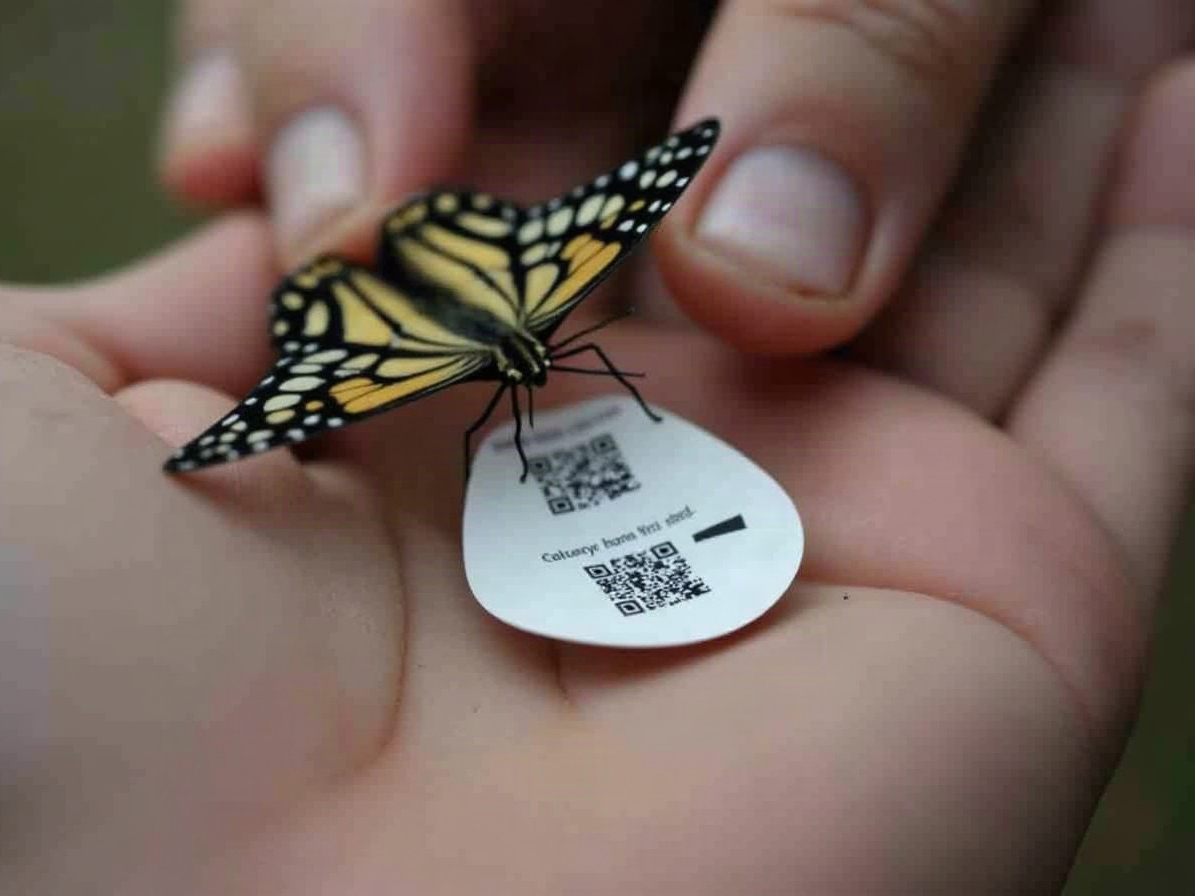 The Butterfly With a Barcode Comes to Brookings. Saturday morning at Brookings' Insect Festival, somewhere between the cockroach races and the edible-insect table, there will be a folding table with tiny circular stickers no bigger than a hole punch mark. A volunteer will hand a child a monarch