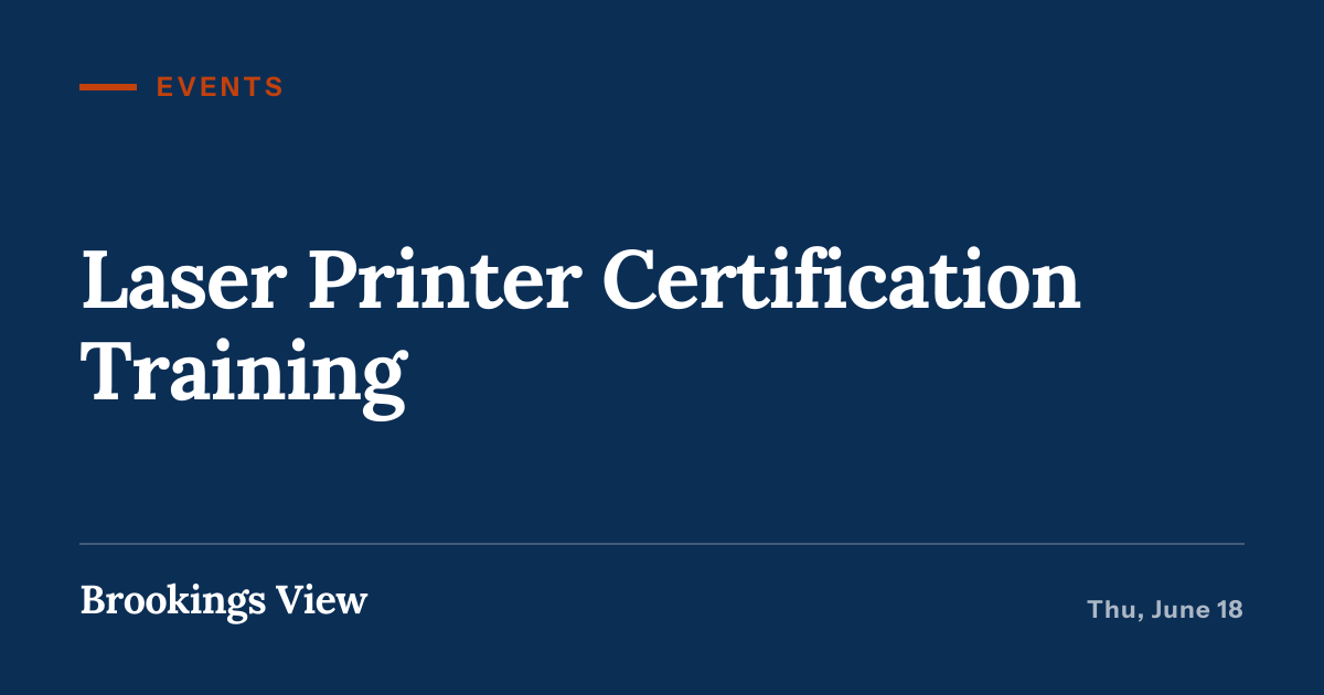 Illustration for “Laser Printer Certification Training”