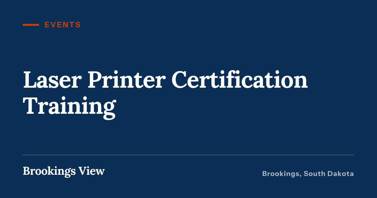 Illustration for “Laser Printer Certification Training”