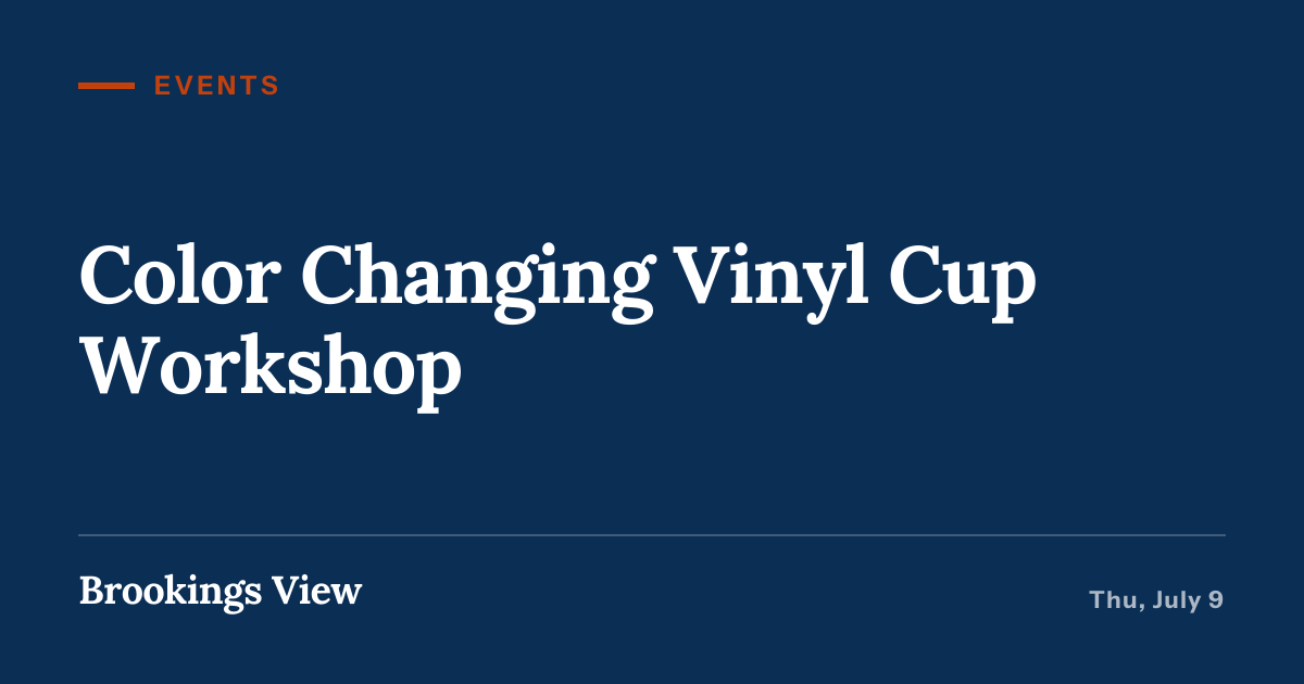 Illustration for “Color Changing Vinyl Cup Workshop”