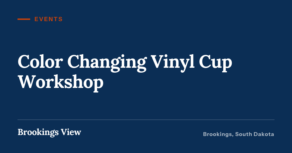 Illustration for “Color Changing Vinyl Cup Workshop”