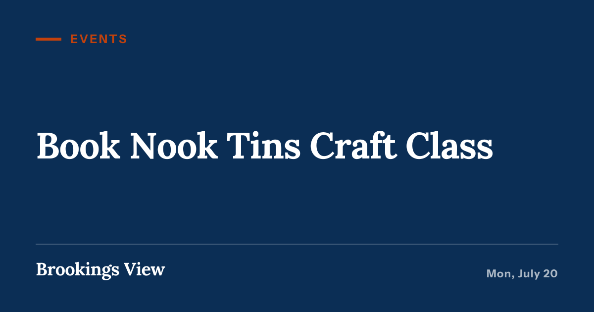 Illustration for “Book Nook Tins Craft Class”