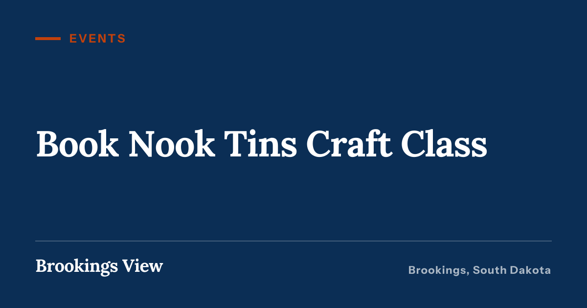 Illustration for “Book Nook Tins Craft Class”