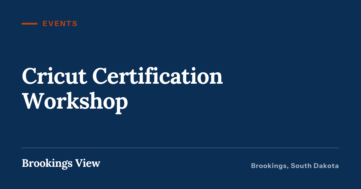 Illustration for “Cricut Certification Workshop”