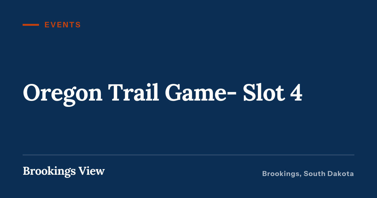 Illustration for “Oregon Trail Game- Slot 4”