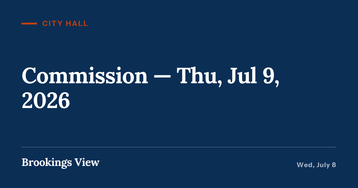 Illustration for “Commission — Thu, Jul 9, 2026”